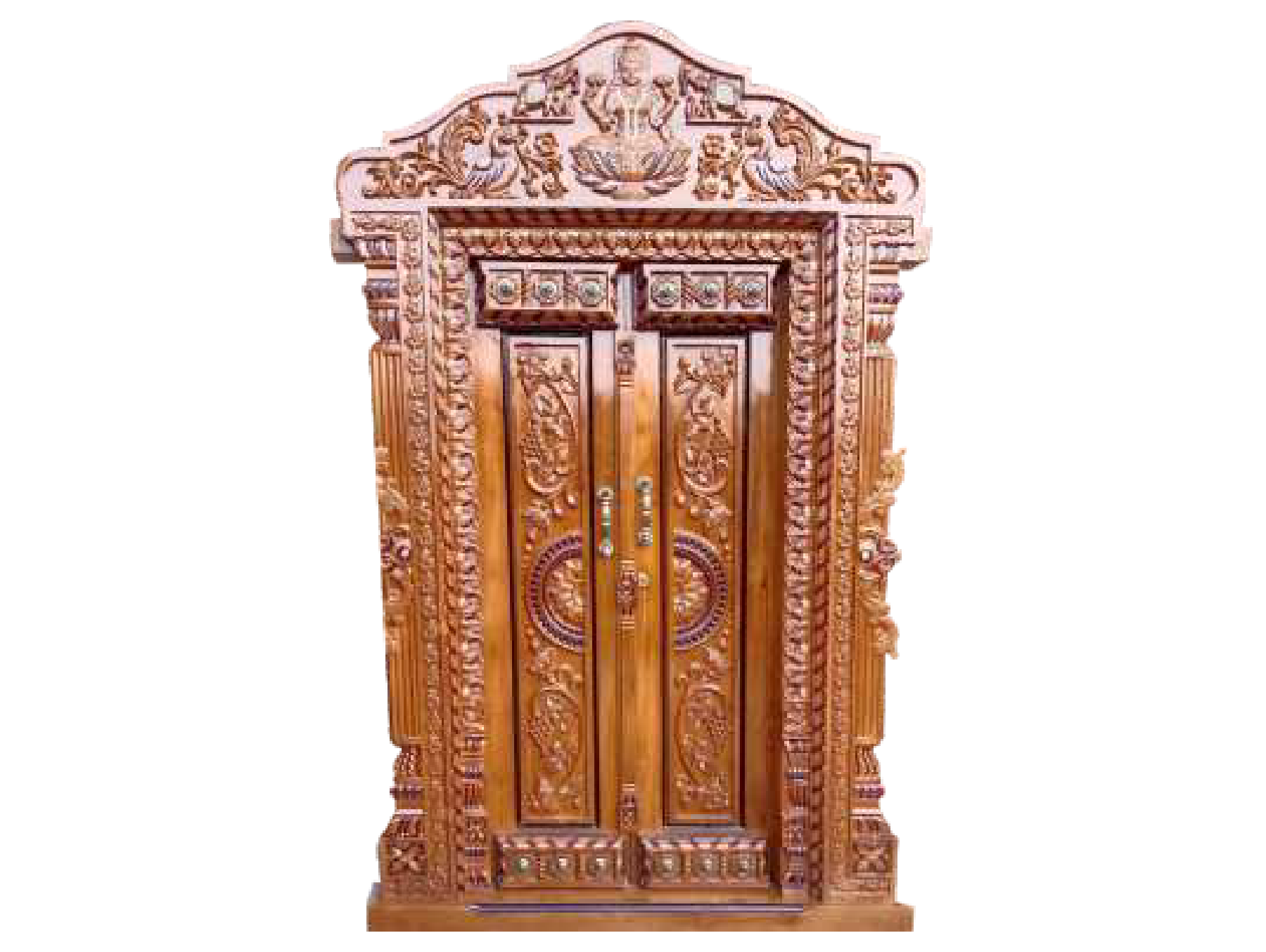 Teak wood temple doors